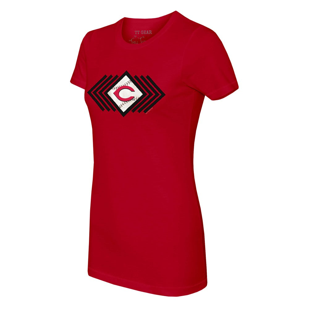 Cincinnati Reds Tiny Turnip Women's Prism Arrows T-Shirt Red