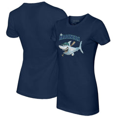 Seattle Mariners Tiny Turnip Women's Shark T-Shirt Navy
