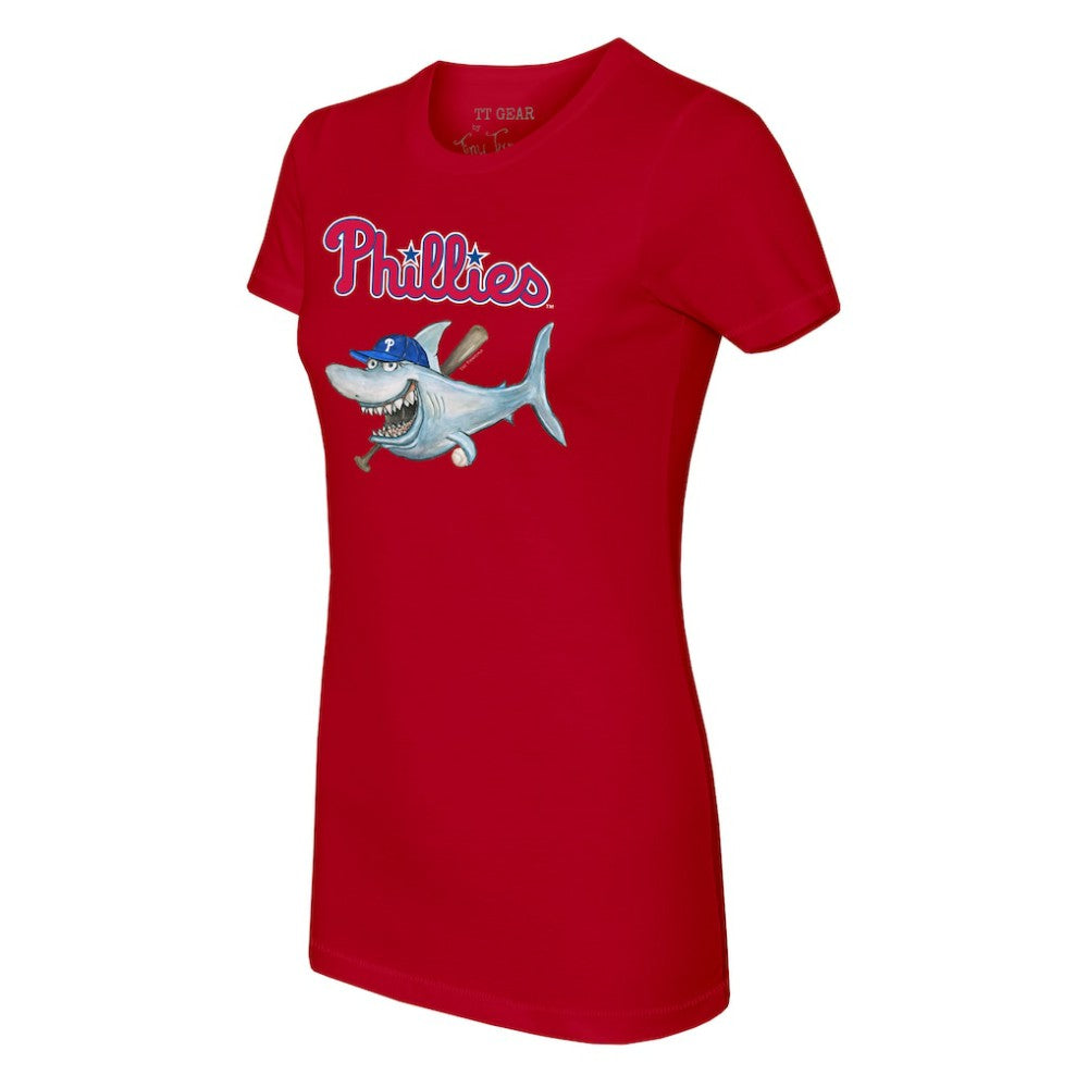 Philadelphia Phillies Tiny Turnip Women's Shark T-Shirt Red