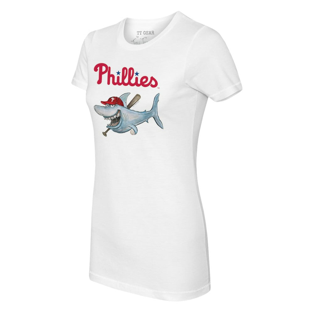 Philadelphia Phillies Tiny Turnip Women's Shark Logo T-Shirt White
