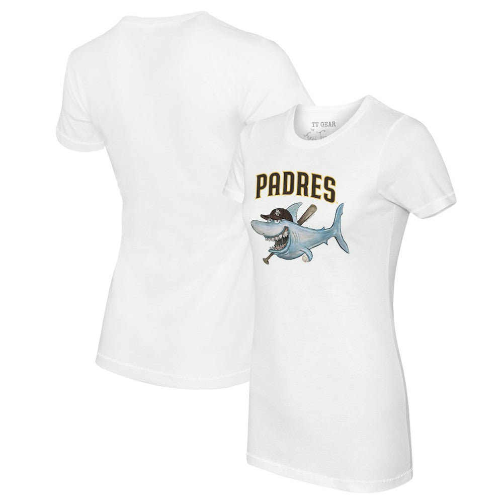 San Diego Padres Tiny Turnip Women's Shark Logo T-Shirt White