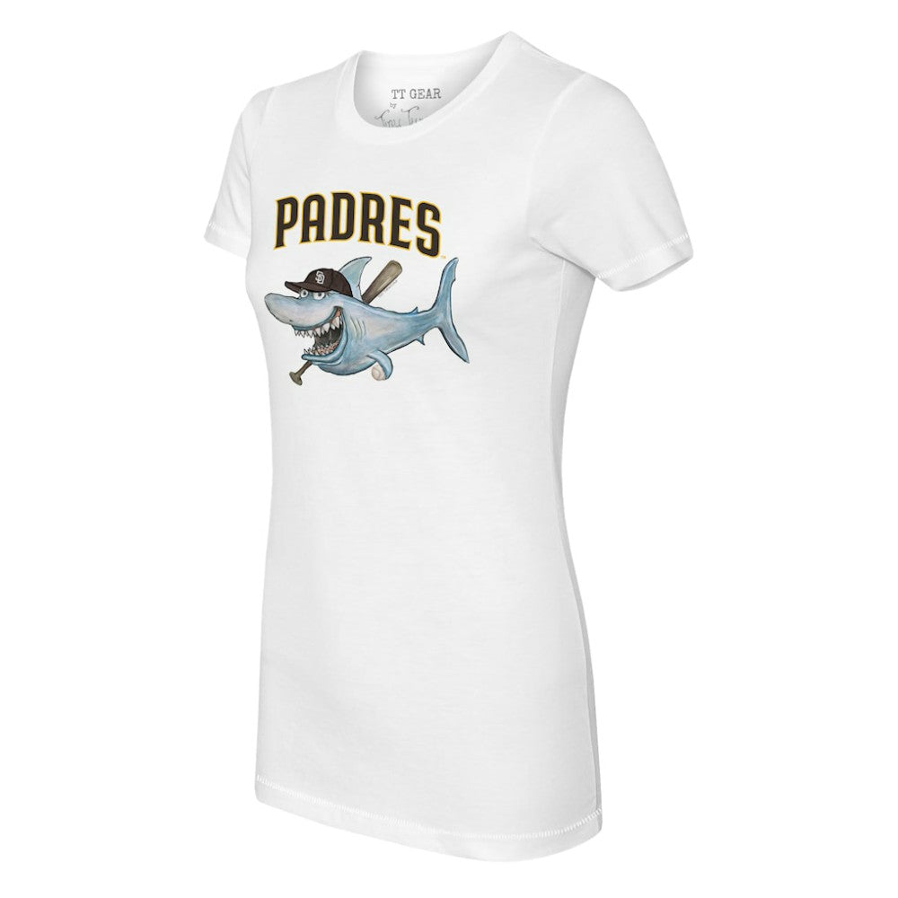 San Diego Padres Tiny Turnip Women's Shark Logo T-Shirt White