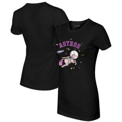 Houston Astros Tiny Turnip Women's Space Unicorn T-Shirt Black