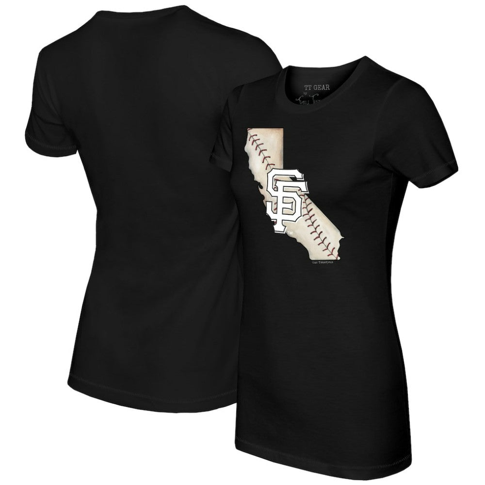 San Francisco Giants Tiny Turnip Women's State Outline T-Shirt Black