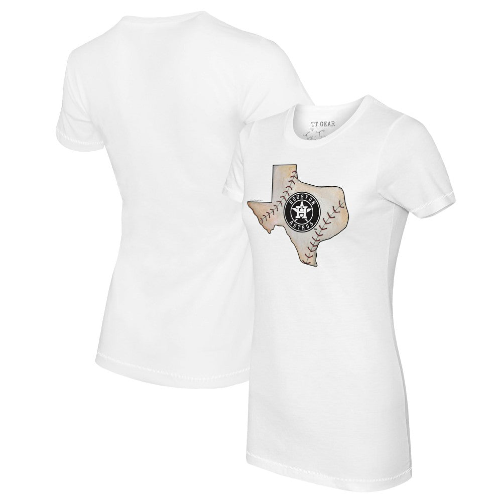 Houston Astros Tiny Turnip Women's State Outline T-Shirt White