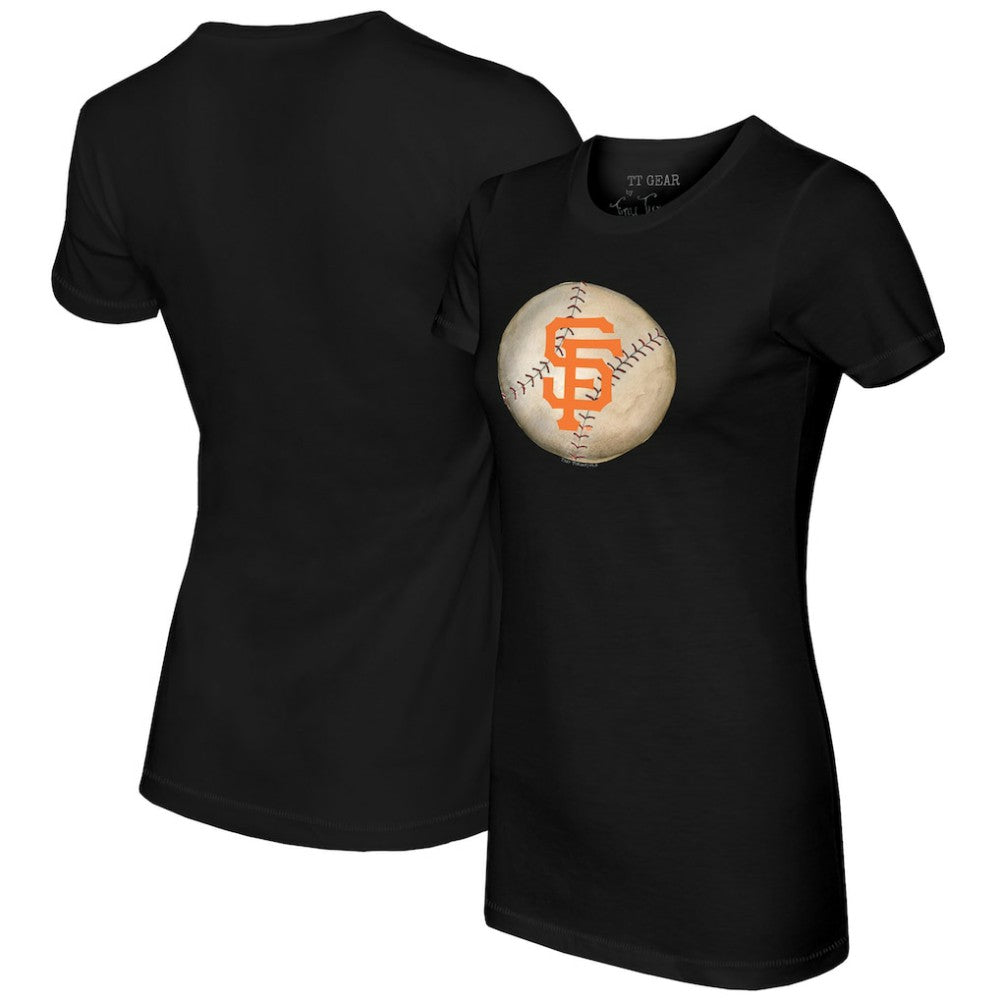 San Francisco Giants Tiny Turnip Women's Stitched Baseball T-Shirt Black