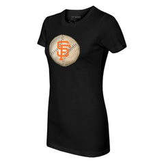 San Francisco Giants Tiny Turnip Women's Stitched Baseball T-Shirt Black