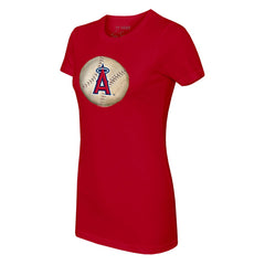 Los Angeles Angels Tiny Turnip Women's Stitched Baseball T-Shirt Red