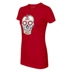 St. Louis Cardinals Tiny Turnip Women's Sugar Skull T-Shirt Red