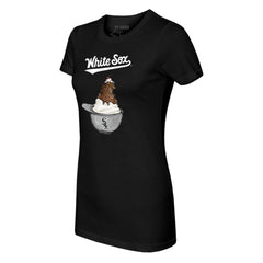 Chicago White Sox Tiny Turnip Women's Sundae Helmet T-Shirt Black