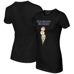 Colorado Rockies Tiny Turnip Women's Triple Scoop T-Shirt Black