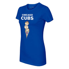 Chicago Cubs Tiny Turnip Women's Triple Scoop T-Shirt Royal