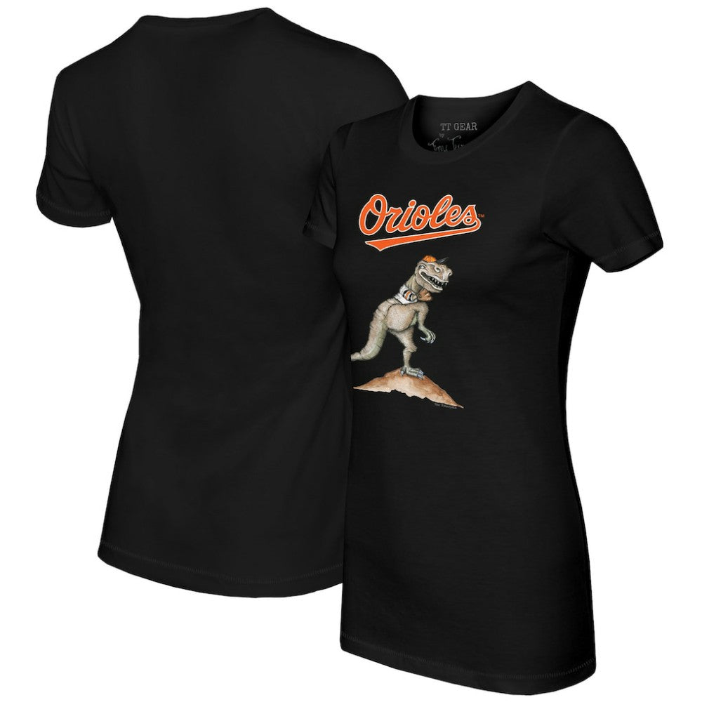 Baltimore Orioles Tiny Turnip Women's TT Rex T-Shirt Black