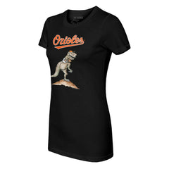 Baltimore Orioles Tiny Turnip Women's TT Rex T-Shirt Black