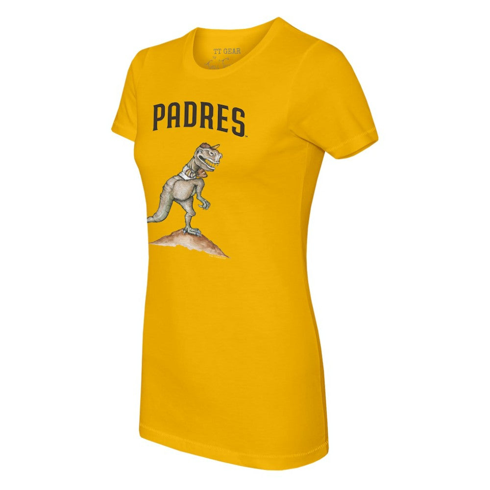 San Diego Padres Tiny Turnip Women's TT Rex T-Shirt Gold