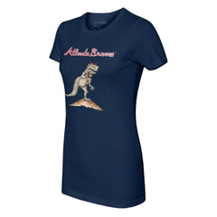 Atlanta Braves Tiny Turnip Women's TT Rex T-Shirt Navy