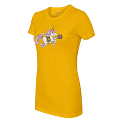 San Diego Padres Tiny Turnip Women's Unicorn T-Shirt Gold