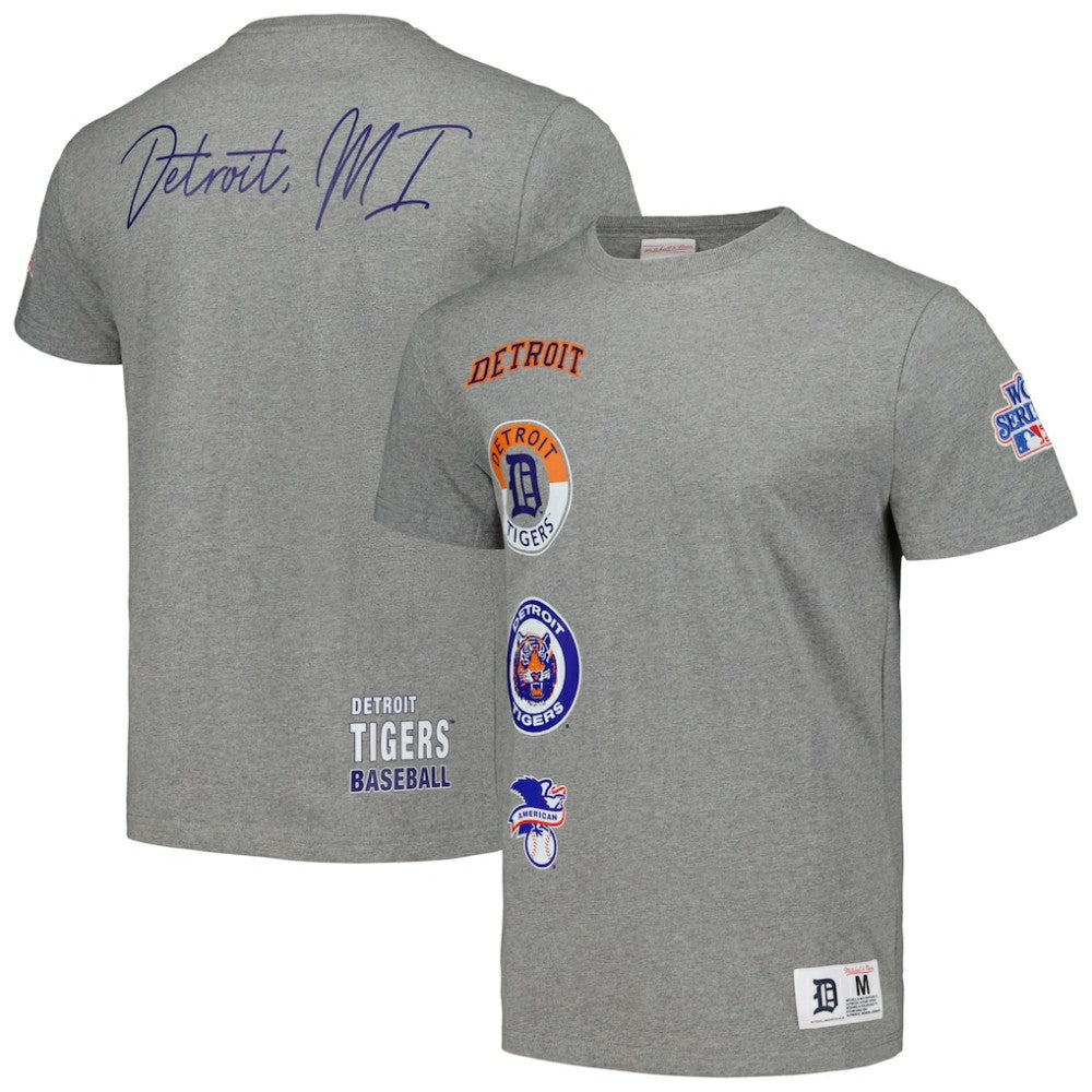 Detroit Tigers Cooperstown Collection City Collection T-Shirt Heather Gray | Mitchell & Ness