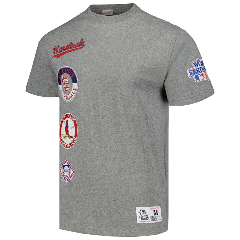 St. Louis Cardinals Cooperstown Collection City Collection T-Shirt Heather Gray | Mitchell & Ness