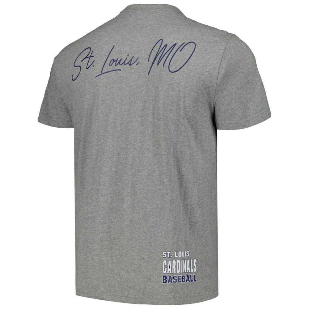 St. Louis Cardinals Cooperstown Collection City Collection T-Shirt Heather Gray | Mitchell & Ness