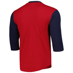 St. Louis Cardinals Cooperstown Collection Legendary Slub Henley 3/4-Sleeve T-Shirt Red | Mitchell & Ness