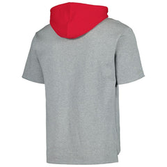 St. Louis Cardinals Postgame Short Sleeve Pullover Hoodie Heather Gray | Mitchell & Ness