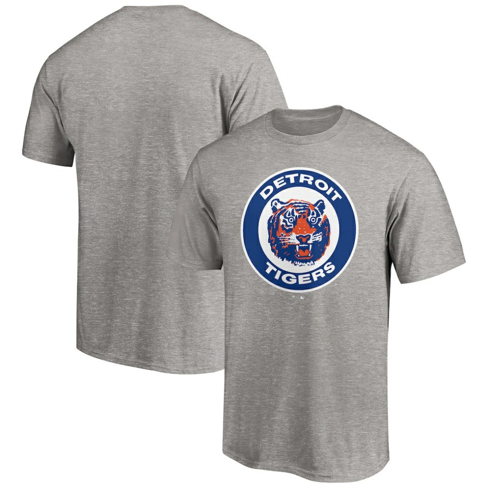 Detroit Tigers Cooperstown Collection Huntington T-Shirt Heather Gray