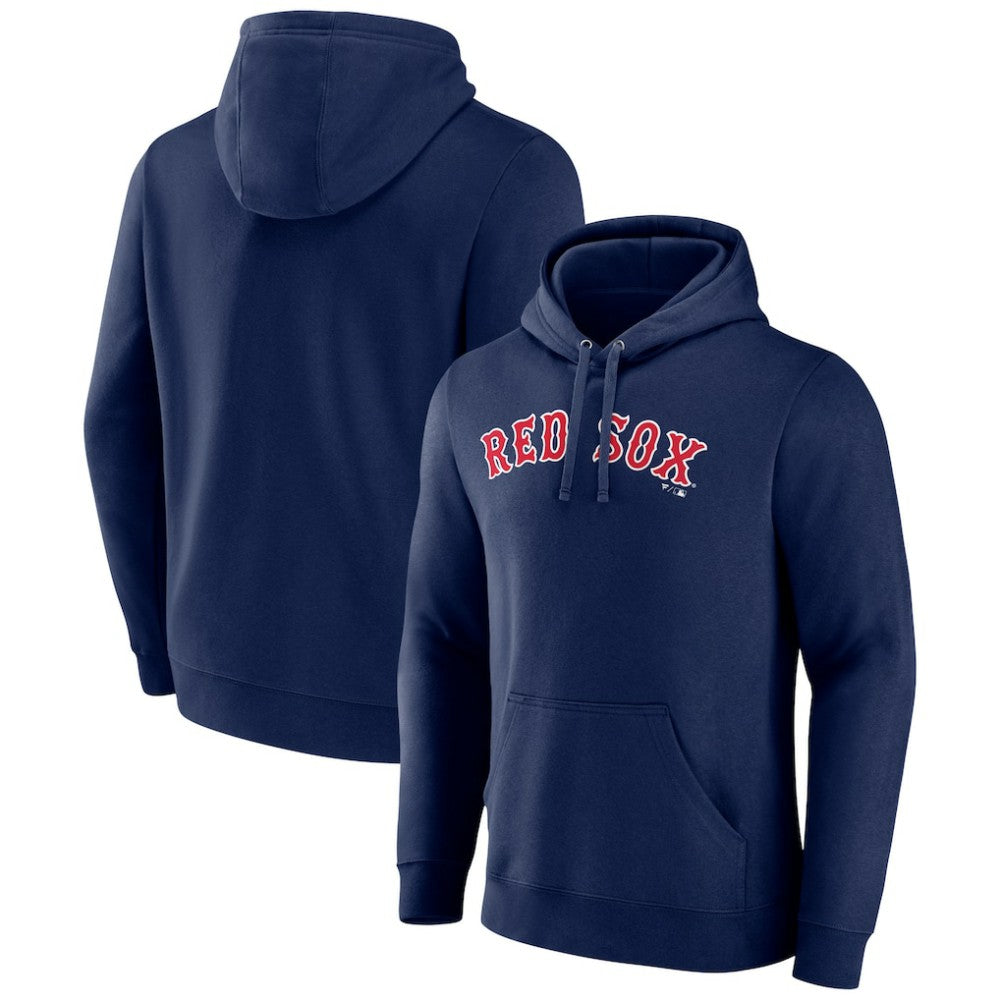 Boston Red Sox Official Wordmark Fitted Pullover Hoodie Navy