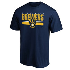 Milwaukee Brewers End Game Team Wordmark T-Shirt Navy
