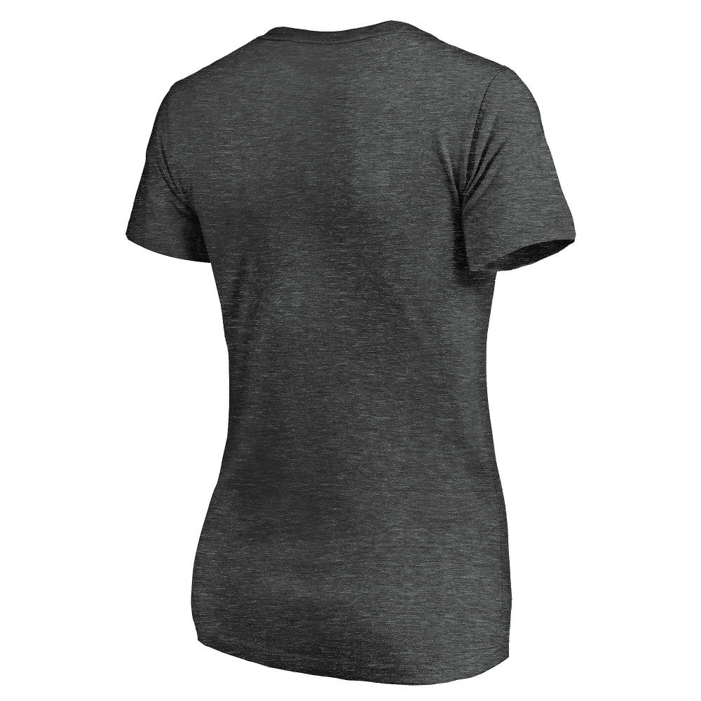 Los Angeles Angels Women's Core Team Lock Up V-Neck T-Shirt Charcoal