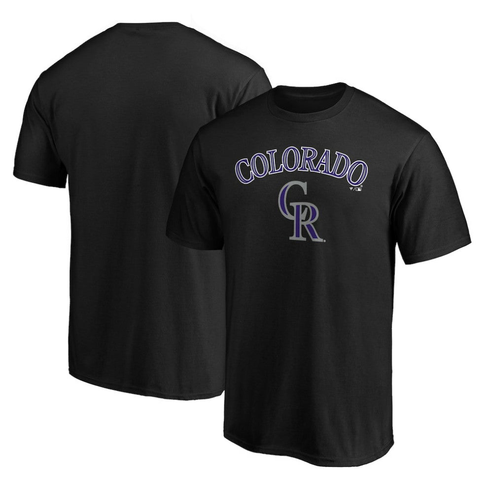 Colorado Rockies Team Lock Up Wordmark T-Shirt Black