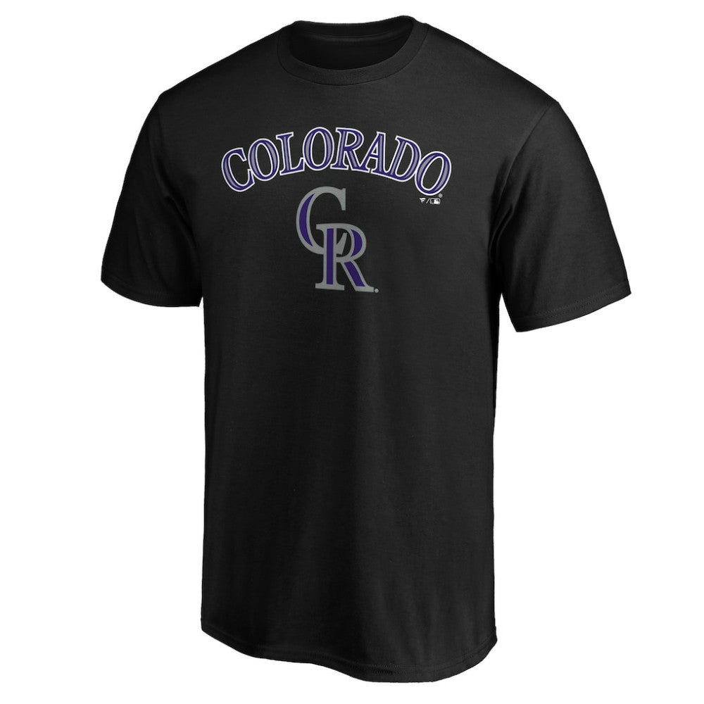 Colorado Rockies Team Lock Up Wordmark T-Shirt Black
