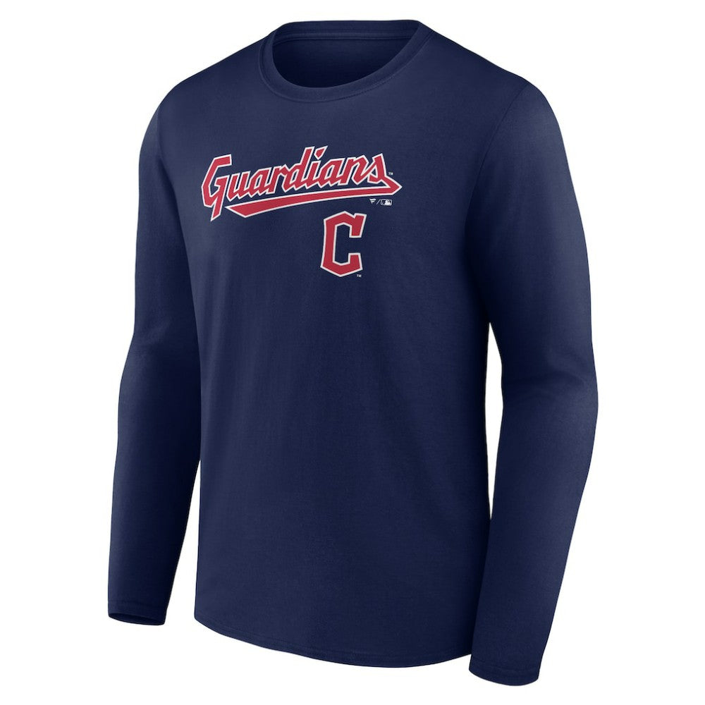 Cleveland Guardians Team Lock Up Long Sleeve T-Shirt Navy