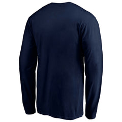 Milwaukee Brewers Team Lock Up Wordmark Long Sleeve T-Shirt Navy