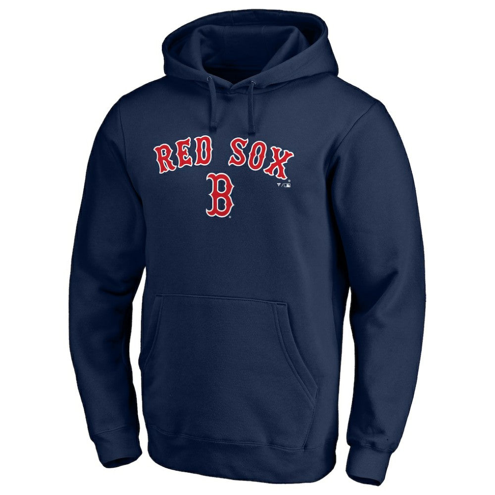 Boston Red Sox Team Lock Up Wordmark Pullover Hoodie Navy