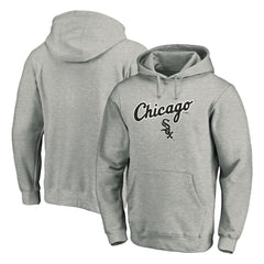 Chicago White Sox Team Lock Up Wordmark Pullover Hoodie Gray