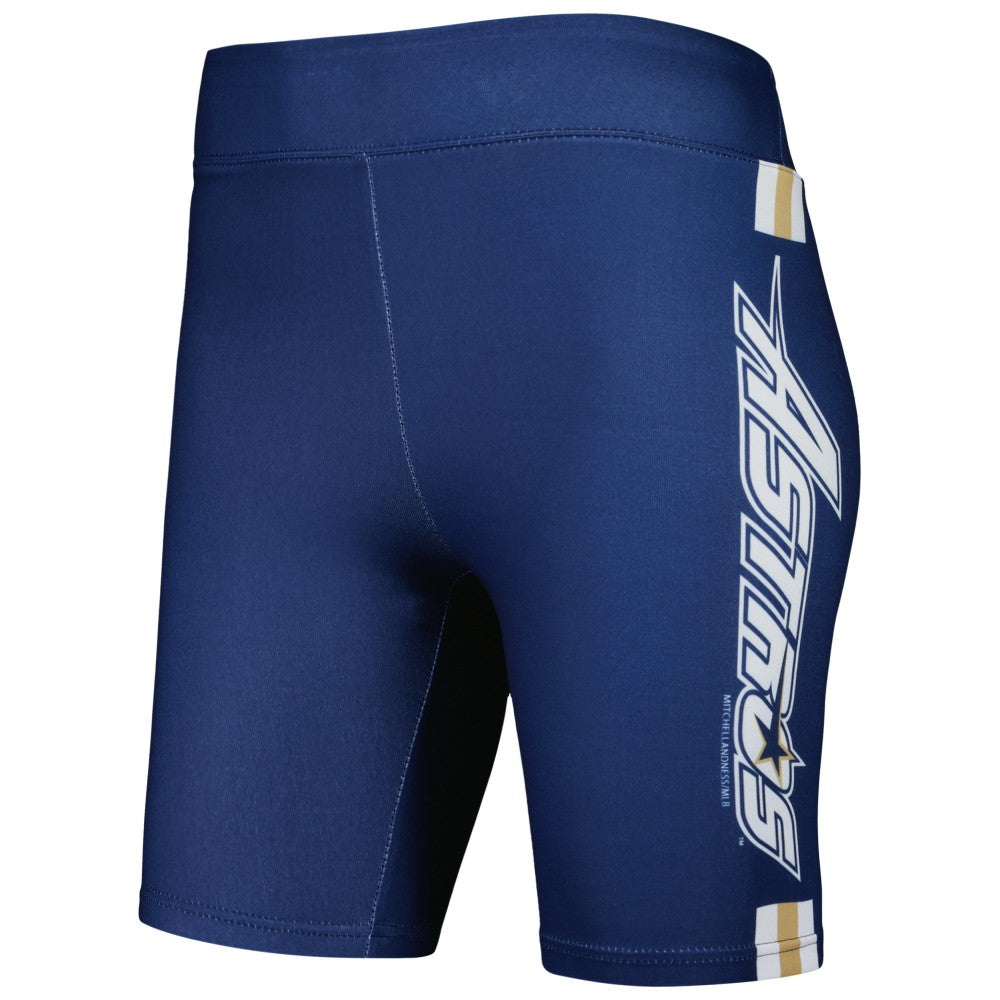 Houston Astros Women's Biker Shorts Navy | Mitchell & Ness