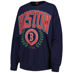 Boston Red Sox Women's Logo Lt 2.0 Pullover Sweatshirt Navy | Mitchell & Ness