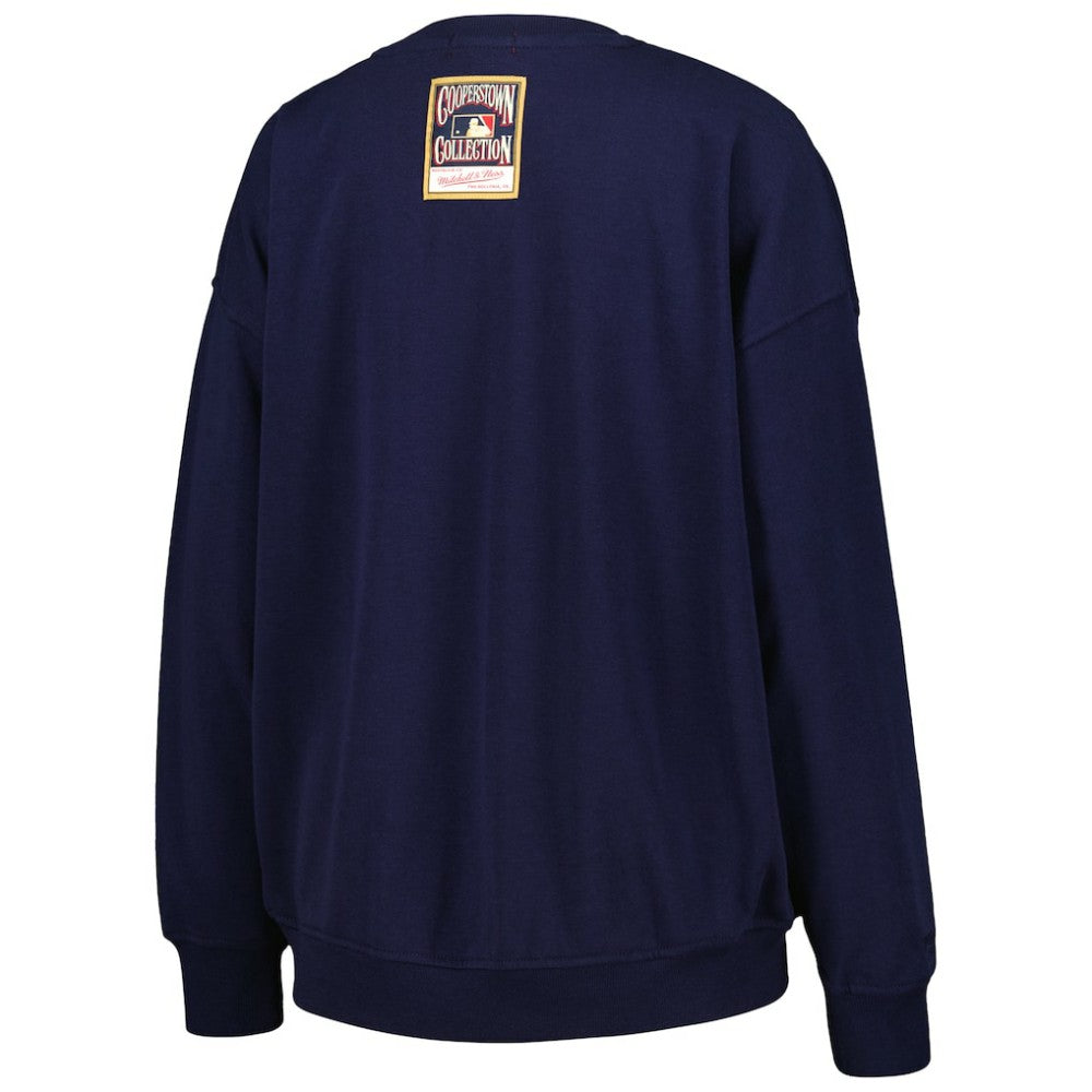 Boston Red Sox Women's Logo Lt 2.0 Pullover Sweatshirt Navy | Mitchell & Ness