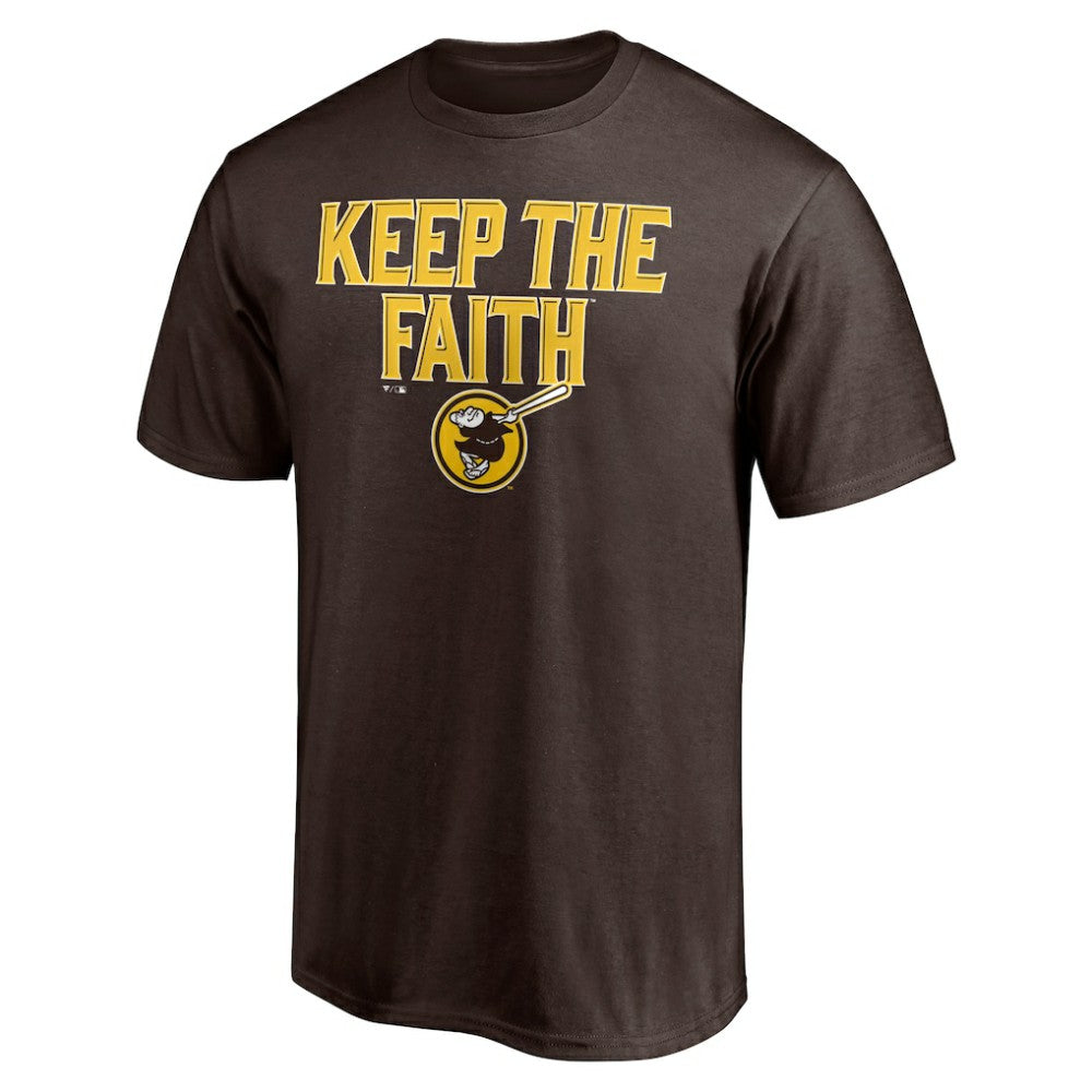 San Diego Padres Keep the Faith T-Shirt Brown