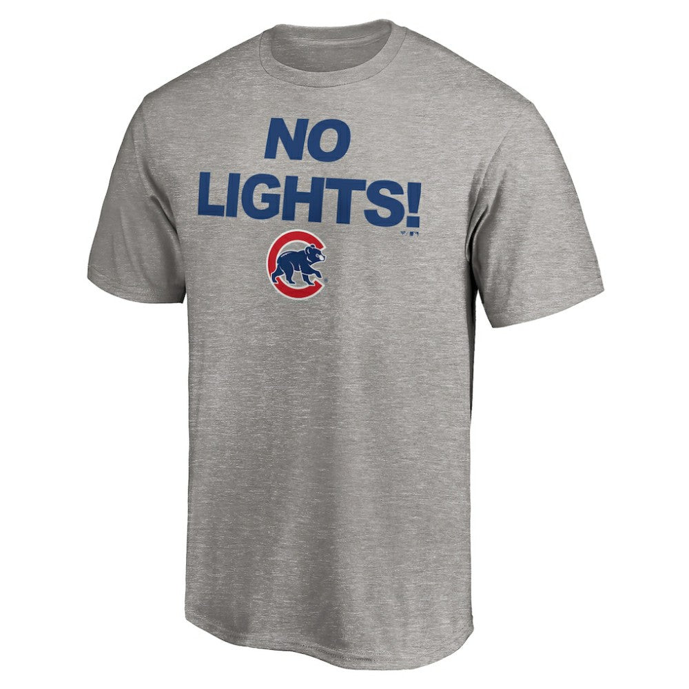 Chicago Cubs No Lights T-Shirt Heather Gray