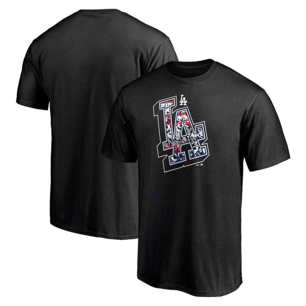 Los Angeles Dodgers Hometown Collection Tag T-Shirt Black