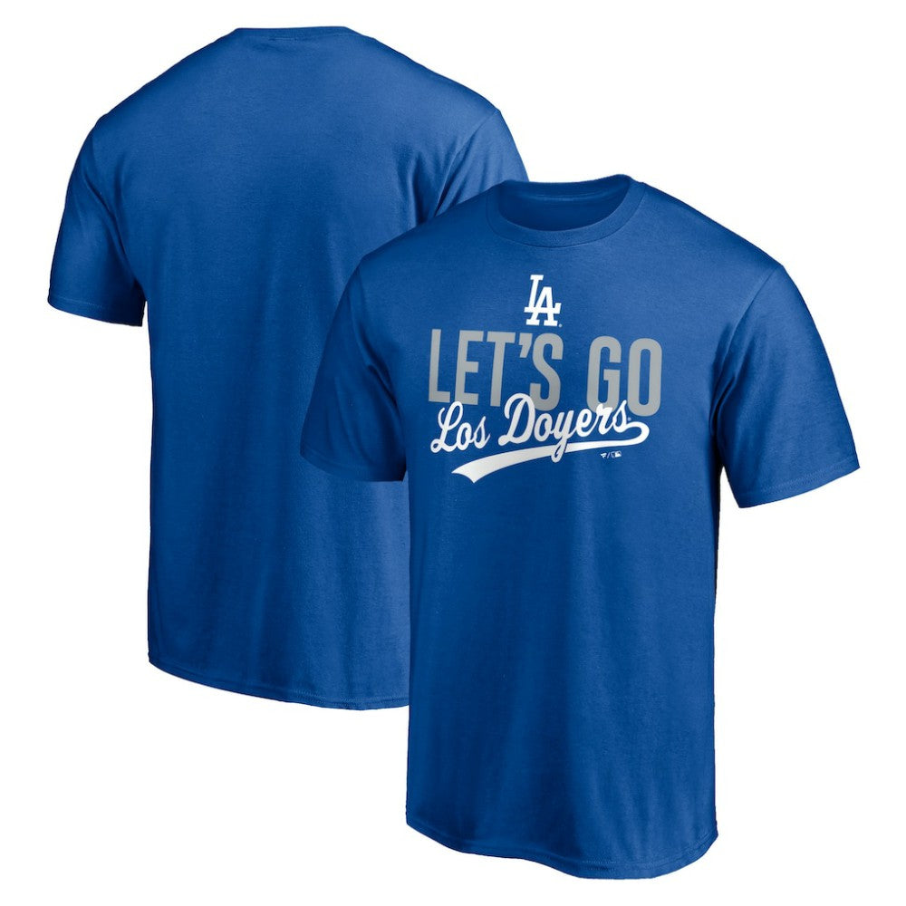 Los Angeles Dodgers Let's Go Los Doyers T-Shirt Royal