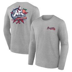 Atlanta Braves Nice Kicks Long Sleeve T-Shirt Gray