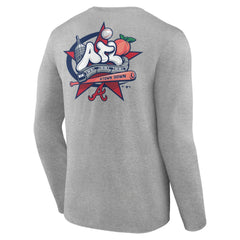 Atlanta Braves Nice Kicks Long Sleeve T-Shirt Gray
