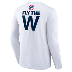 Chicago Cubs Fly the W Long Sleeve T-Shirt White