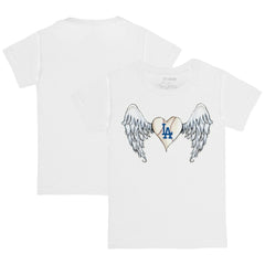 Los Angeles Dodgers Tiny Turnip Youth Angel Wings T-Shirt White