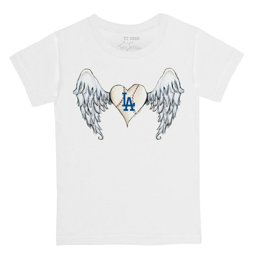 Los Angeles Dodgers Tiny Turnip Youth Angel Wings T-Shirt White
