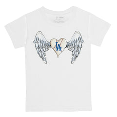 Los Angeles Dodgers Tiny Turnip Youth Angel Wings T-Shirt White