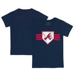 Atlanta Braves Tiny Turnip Youth Base Stripe T-Shirt Navy